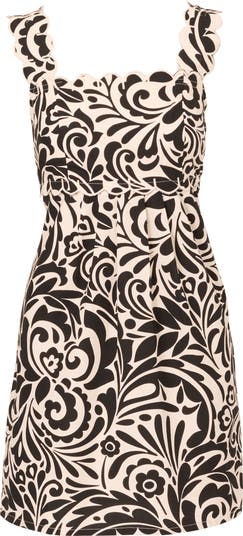 Print Cotton A-Line Dress
