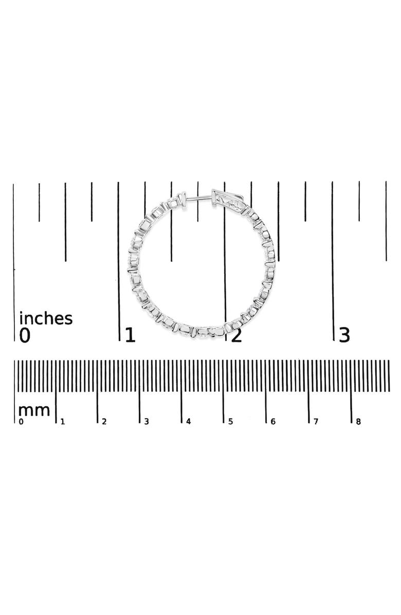Haus of Brilliance 14K White Gold 5.00 Cttw Lab Grown Diamond Inside-Out Hoop Earring, Alternate, color, White