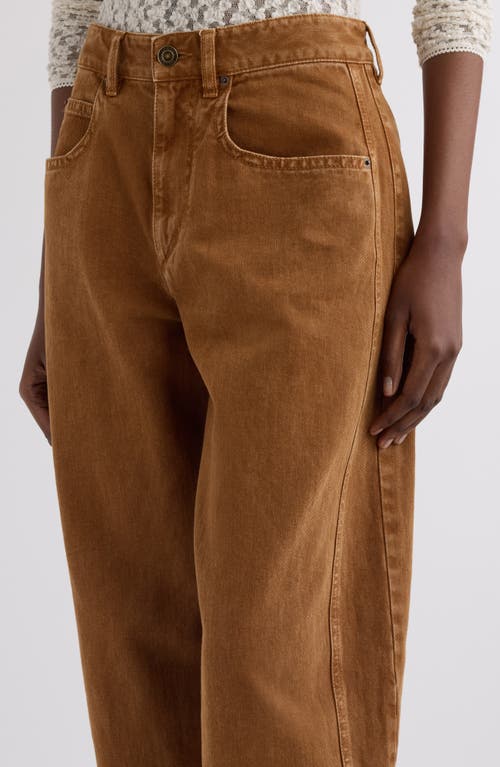Isabel Marant Oriane Barrel Leg Jeans In Brown