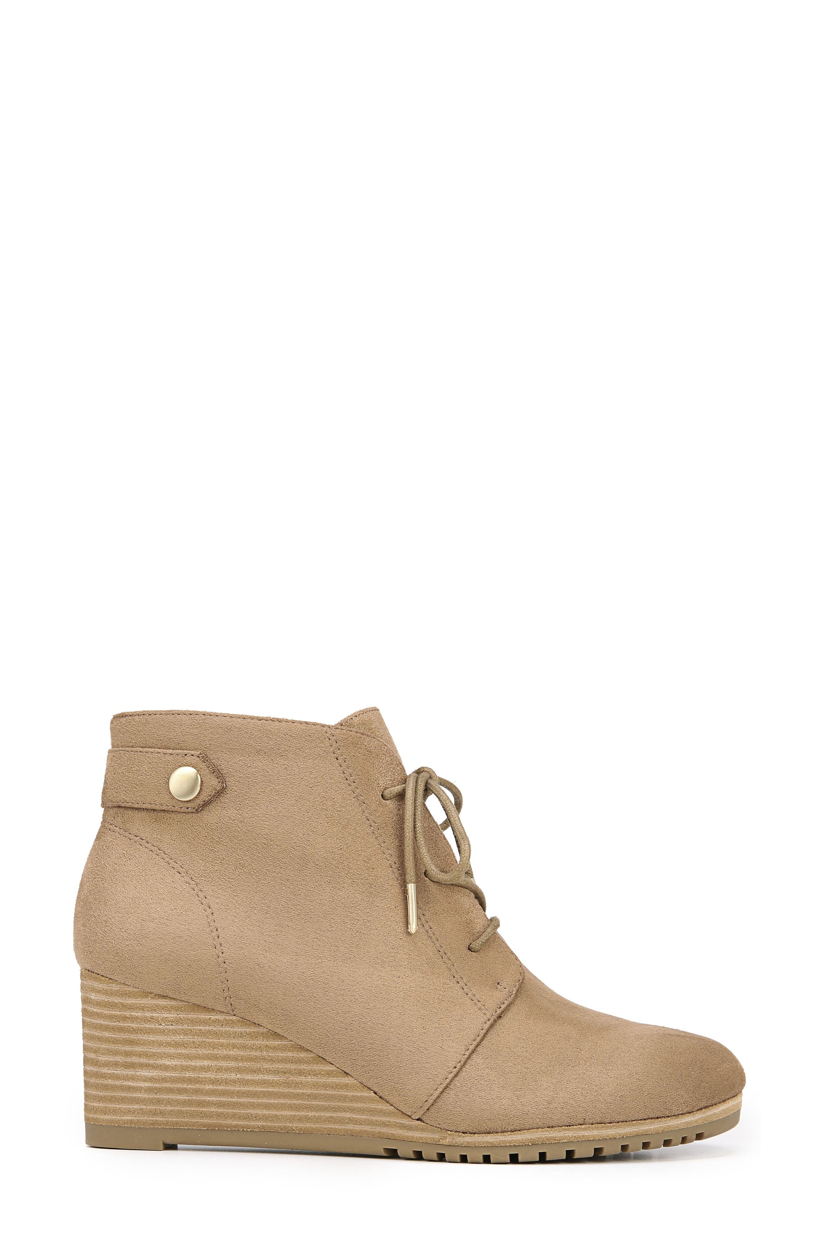 Conquer Wedge Bootie, Alternate, color, BROWN FABRIC
