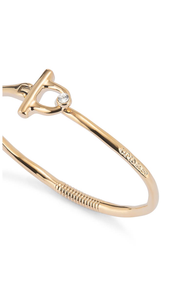 White Topaz Bangle Bracelet, Alternate, color, Gold