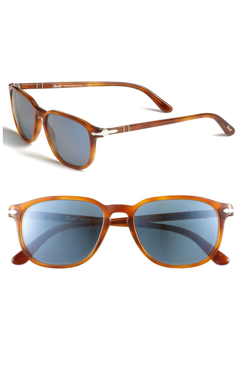 52mm Retro Inspired Sunglasses, Main, color, LIGHT HAVANA/ CRYSTAL BLUE