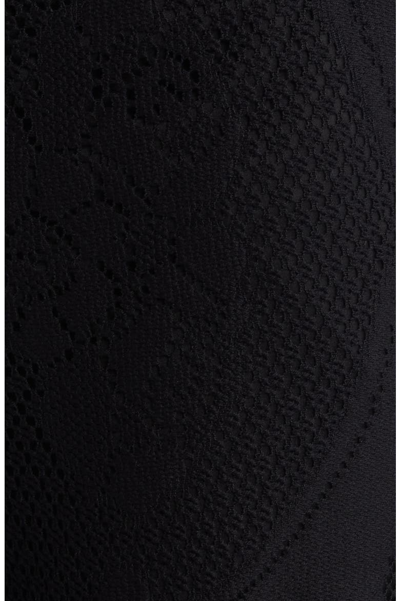 Anisa Lace Wide Leg Crop Pants, Alternate, color, BLACK