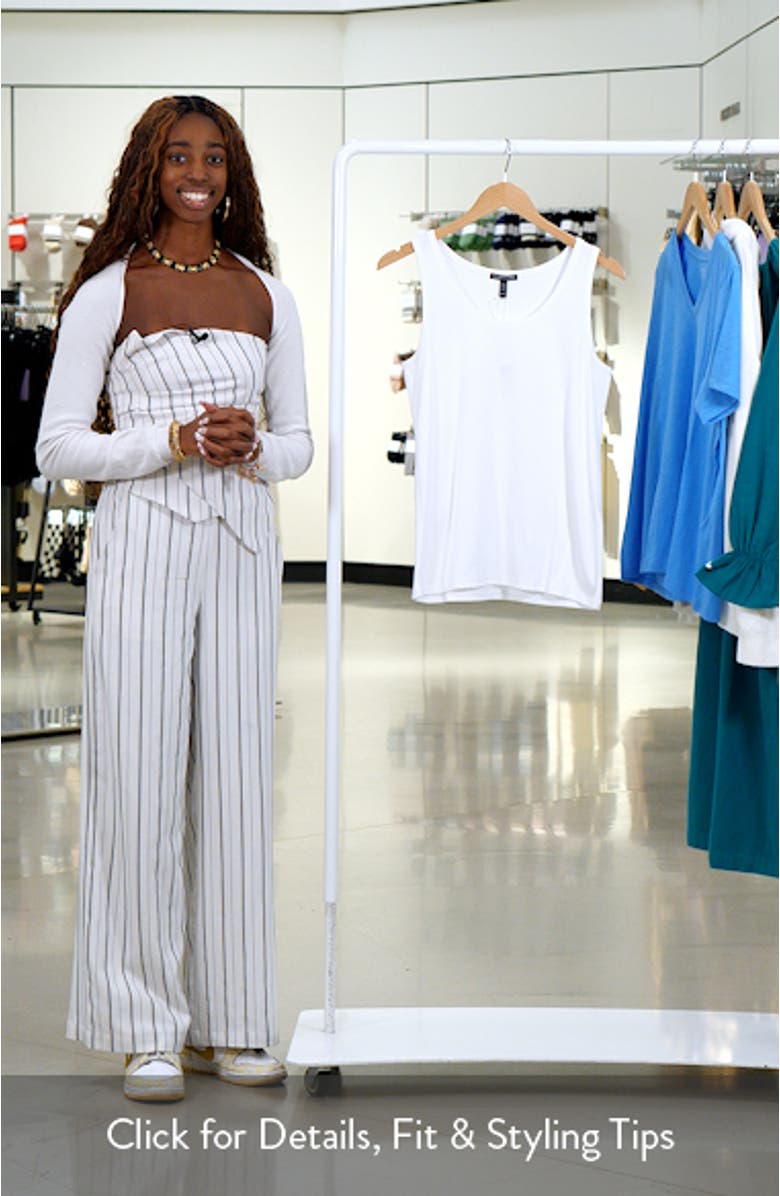 Slim Fit Scoop Neck Stretch Cotton Tank, sales video thumbnail