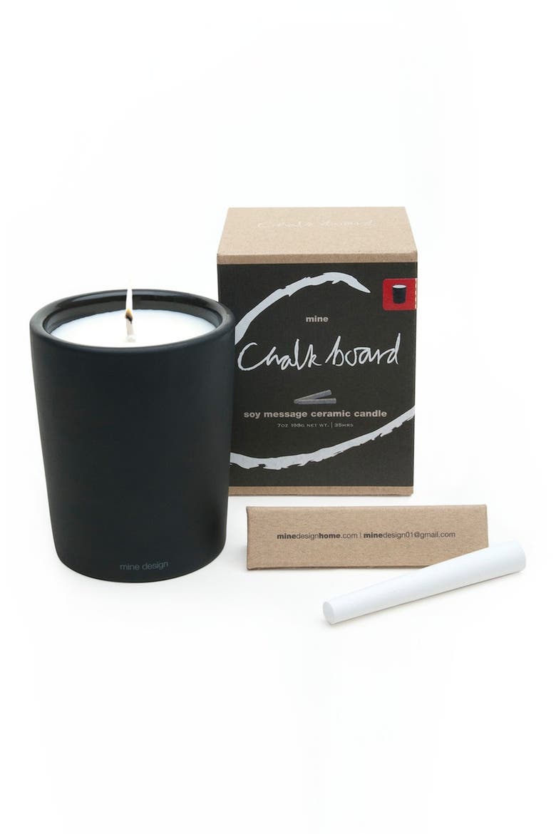 Chalkboard Candle, Main, color, BLACK