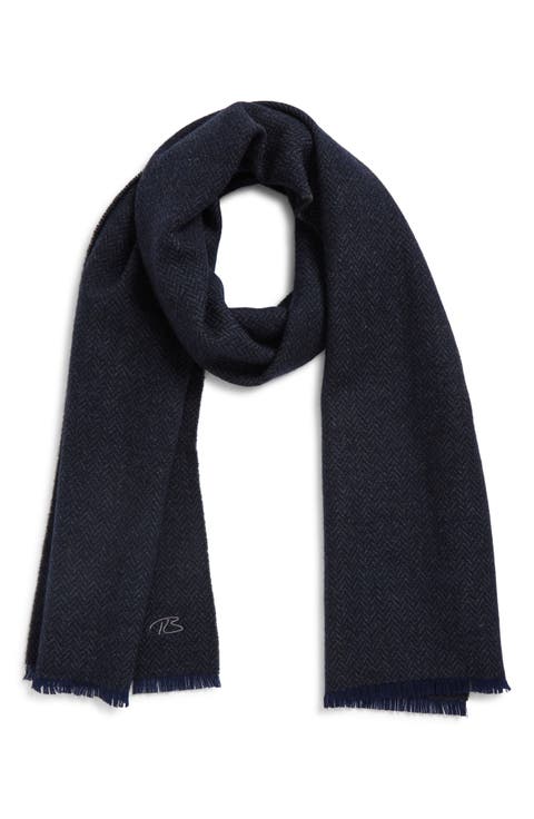 Wool & Cashmere Herringbone Scarf