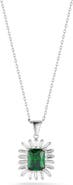 SPHERA MILANO Cubic Zirconia Halo Pendant Necklace