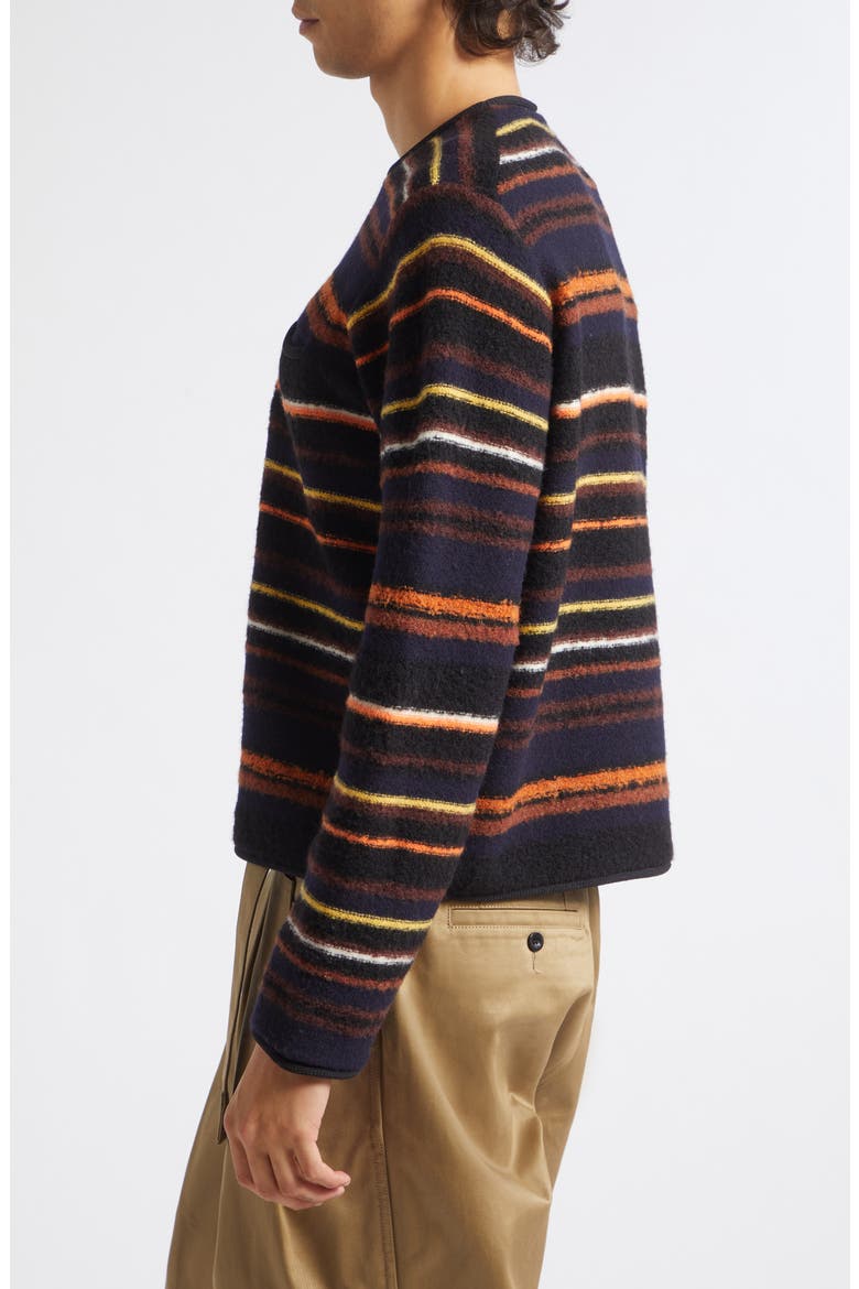 Stripe Mixed Knit Pullover, Alternate, color, BLACK MULTI