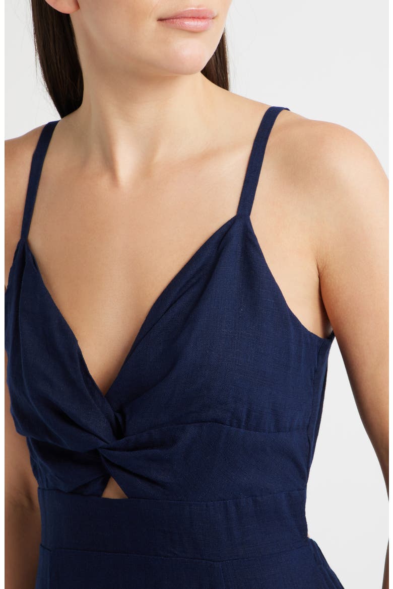 Twist Front Cutout Maxi Dress, Alternate, color, CLASSIC NAVY