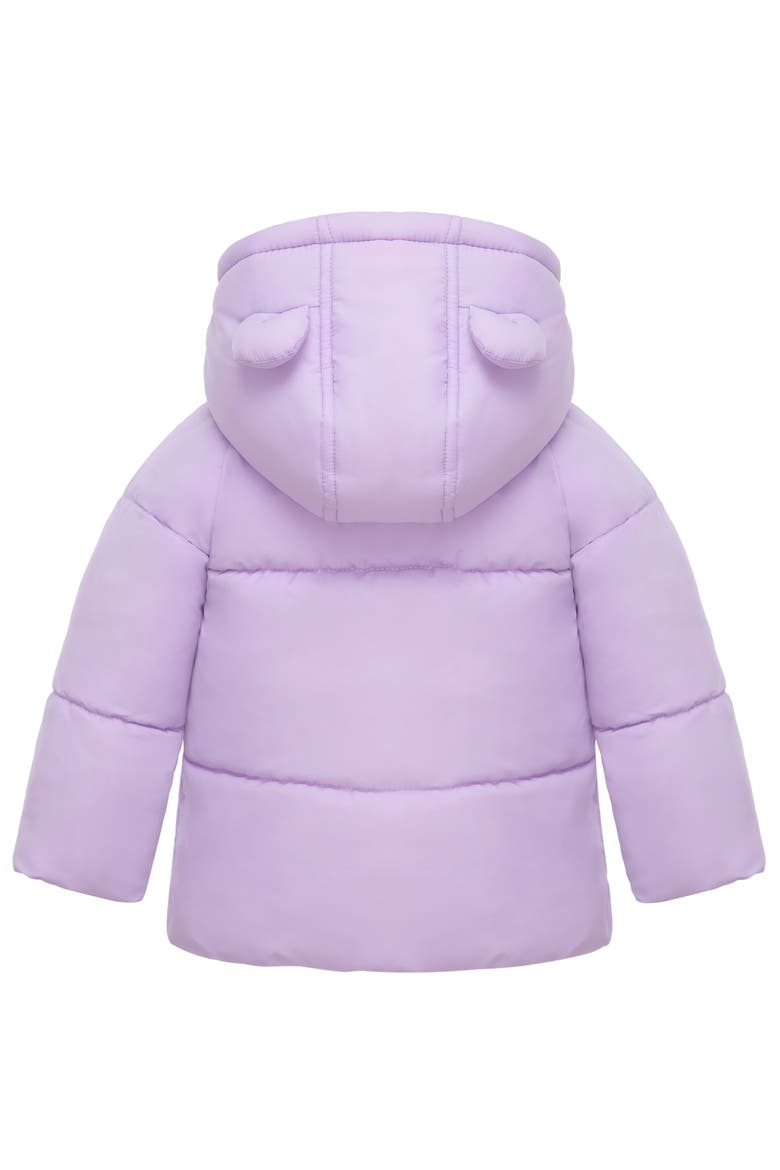 Borg-Lined Bear Ears Puffer Jacket, Alternate, color, Lilac