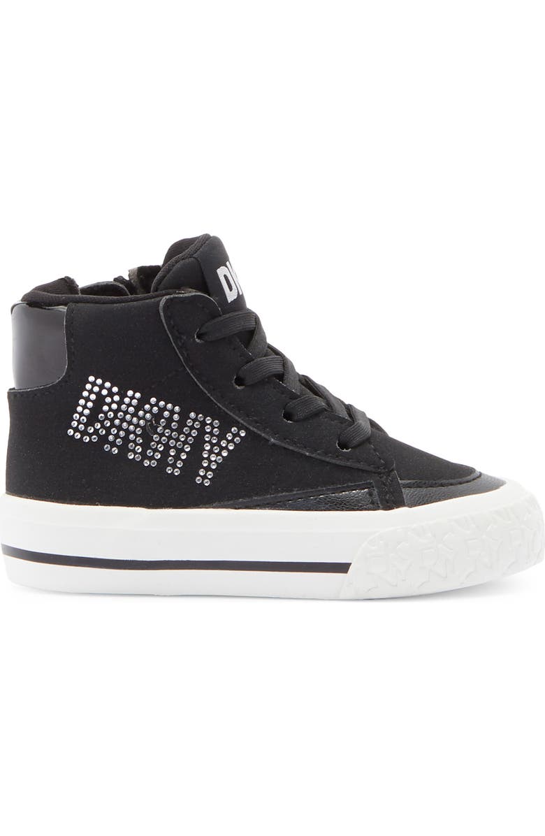 DKNY Kids' Hannah Melissa High Top Sneaker, Alternate, color, Black