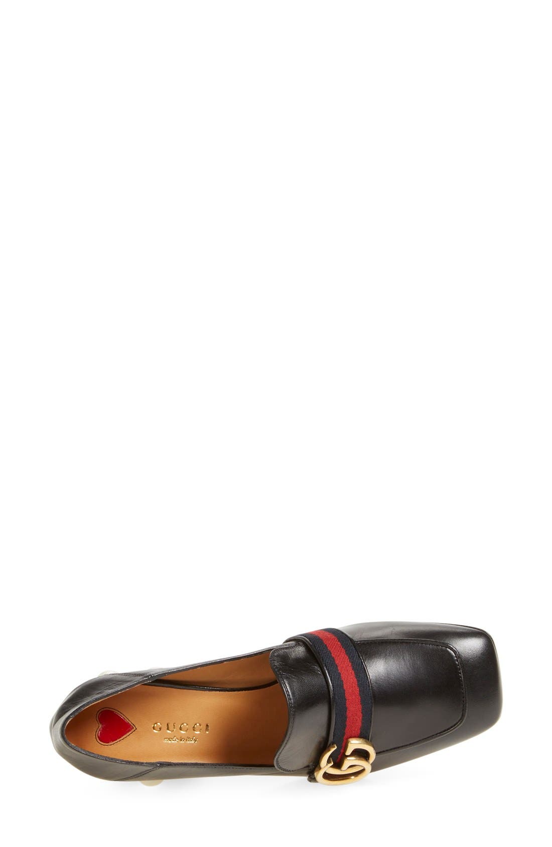 Gucci Square Toe Loafer Pump, Alternate, color, 