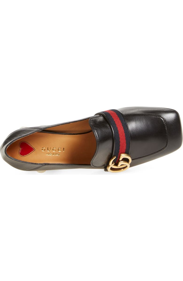 Gucci Square Toe Loafer Pump, Alternate, color,