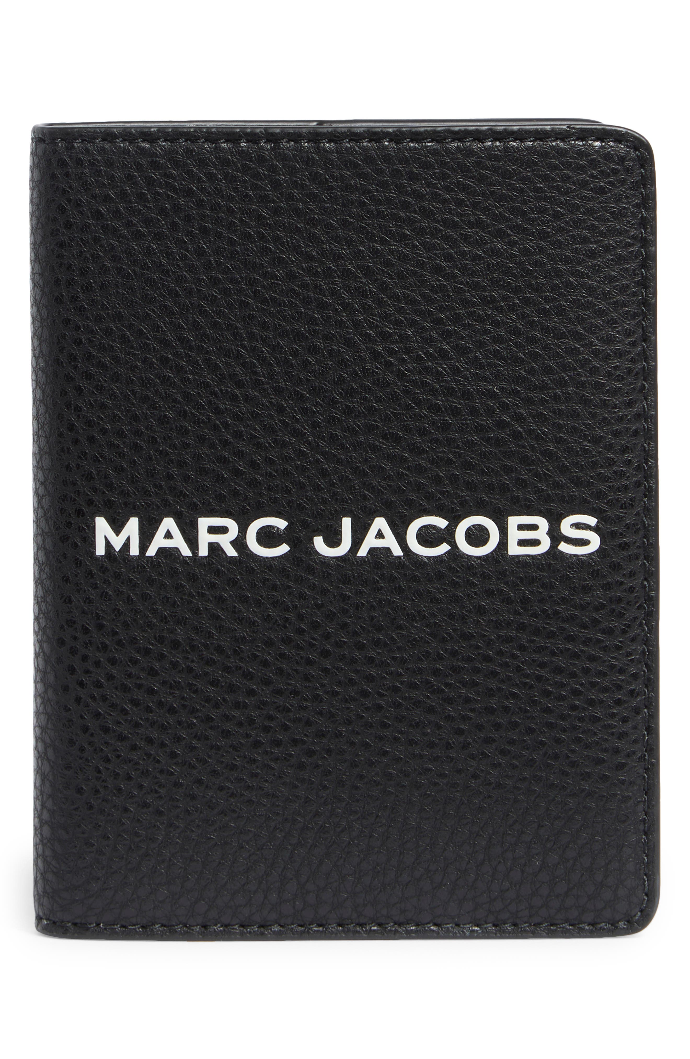 Marc Jacobs Bold Logo Leather Passport Case