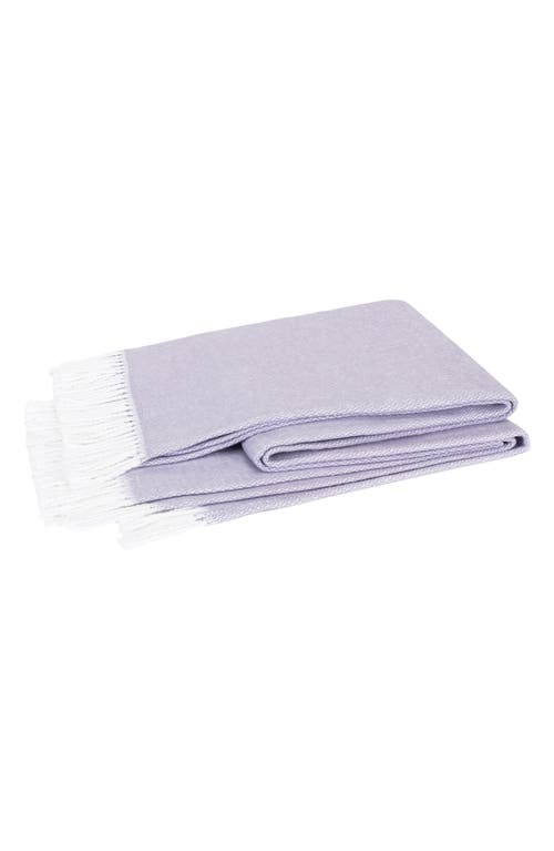 Matouk Pezzo Throw Blanket In Lilac