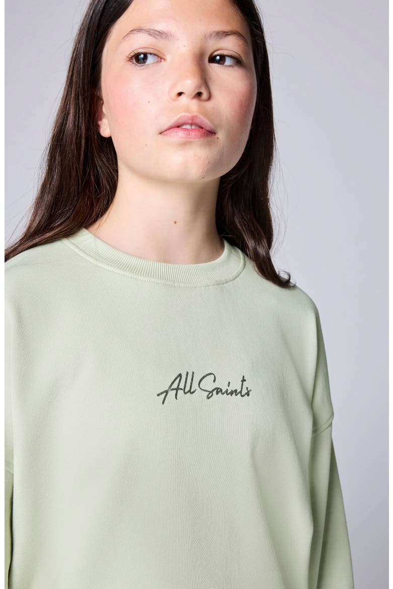Kids' smALLSAINTS Zip Detail 2-Piece Sweat Set, Alternate, color, MINT GREEN