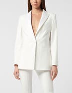 PHILIPP PLEIN Wool Boyfriend Fit Blazer Fatale Women