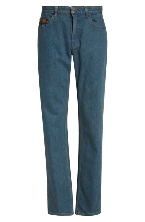 Dalia Check Pocket Straight Leg Jeans