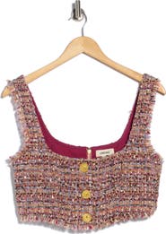L'AGENCE Maylin Tweed Bralette Crop Top
