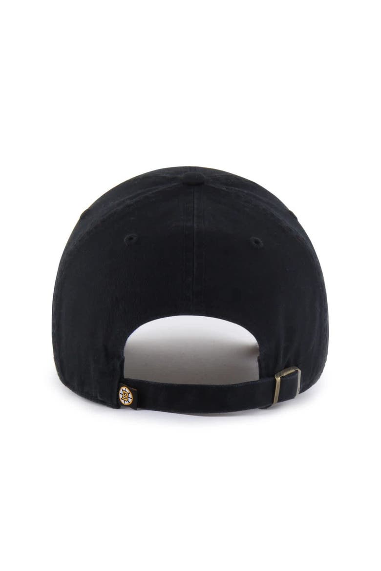 Men's '47  Black Boston Bruins Alternate Logo Clean Up Adjustable Hat, Alternate, color, Black