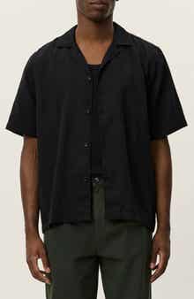 Les Deux Liam Lyocell Blend Jacquard Camp Shirt
