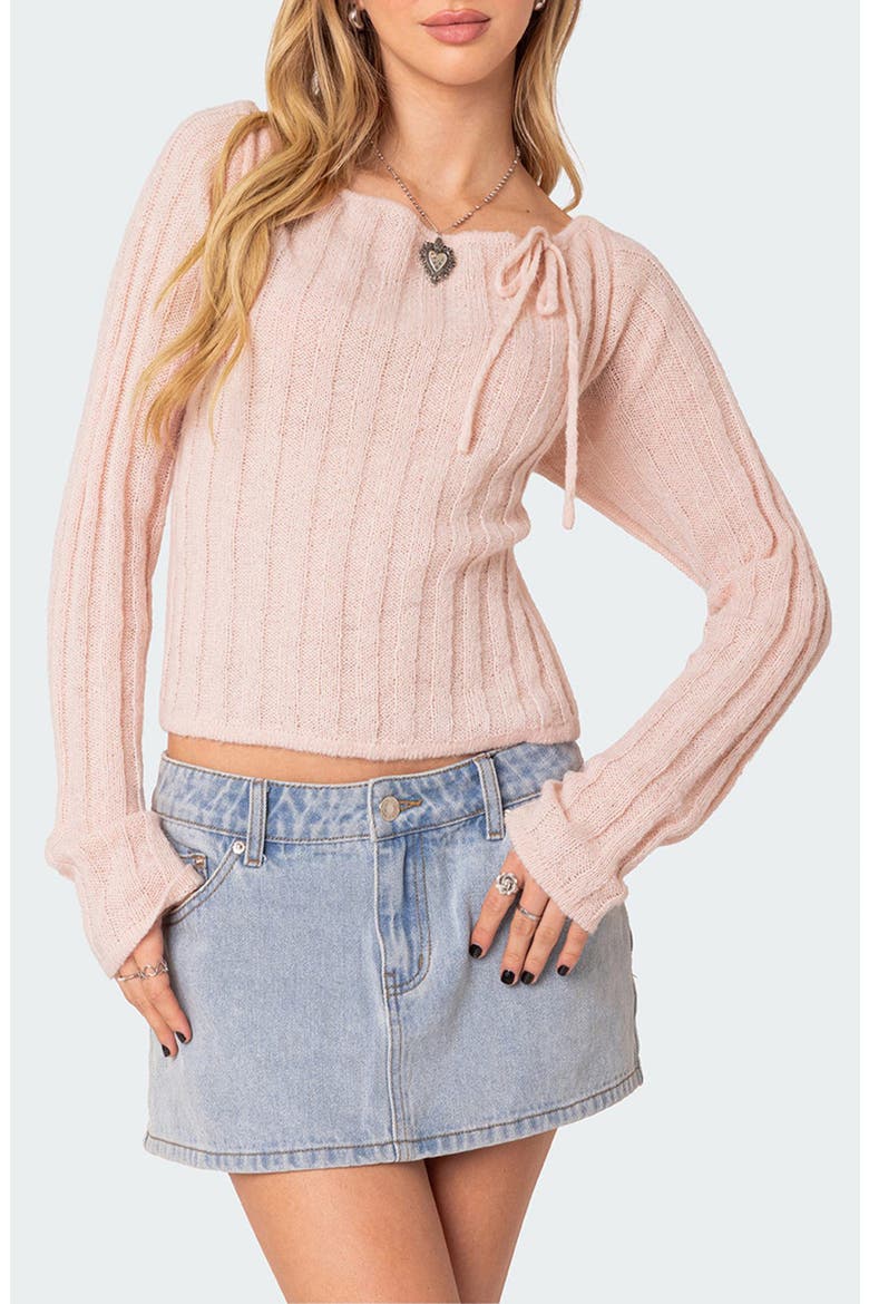 Emmy Open Back Sweater, Main, color, PINK