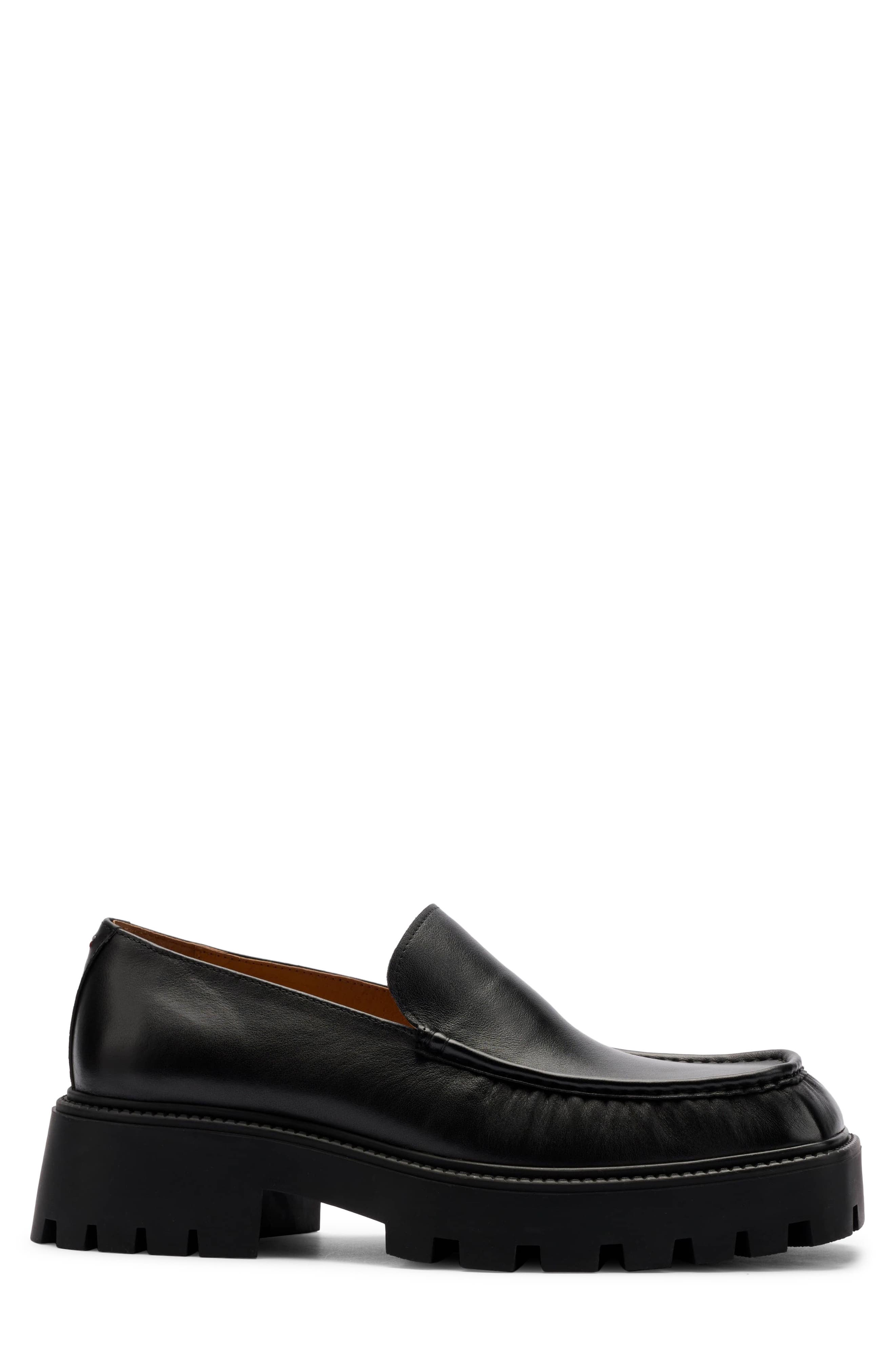Mercer Leather Loafer, Alternate, color, BLACK