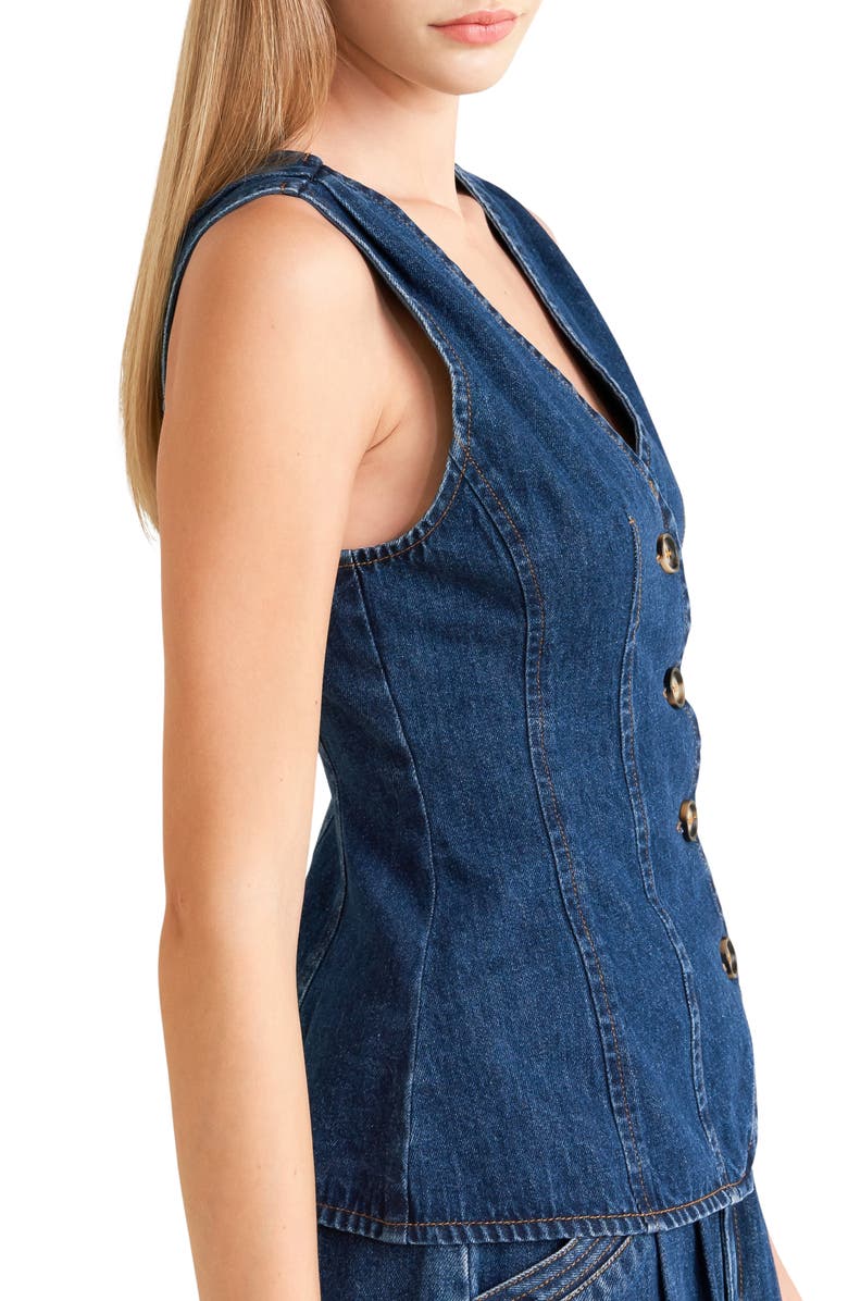 FREEMARKET Denim Vest, Alternate, color, Denim