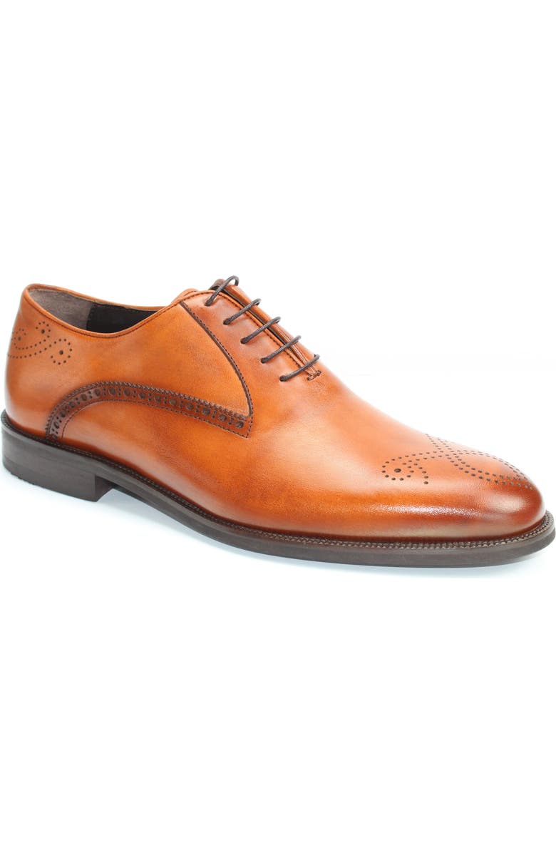 VELLAPAIS Benito Brogue Oxford, Main, color, Cognac