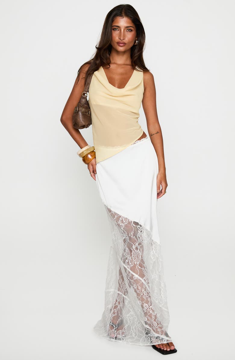 Princess Polly Castelli Lace Maxi Skirt, Alternate, color, White