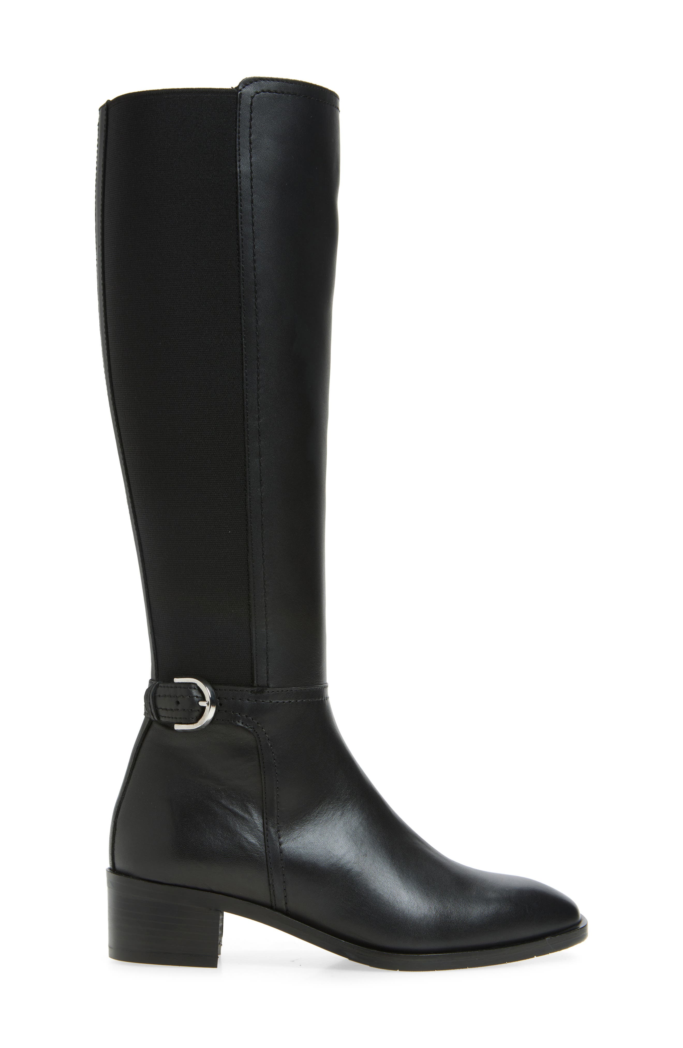 Aquatalia Roxy Tall Boot, Alternate, color, Black Tumbled