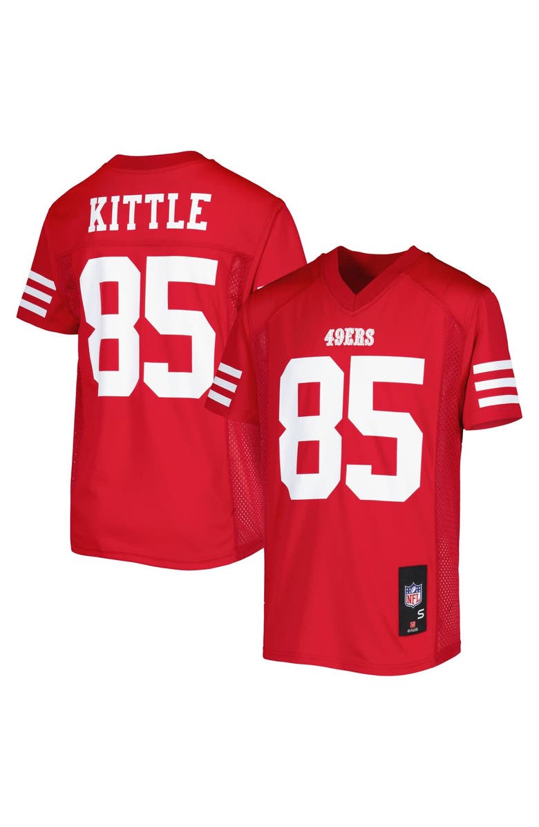 Outerstuff Youth George Kittle Scarlet San Francisco 49ers Team Replica Player Jersey, Main, color, Scarlet