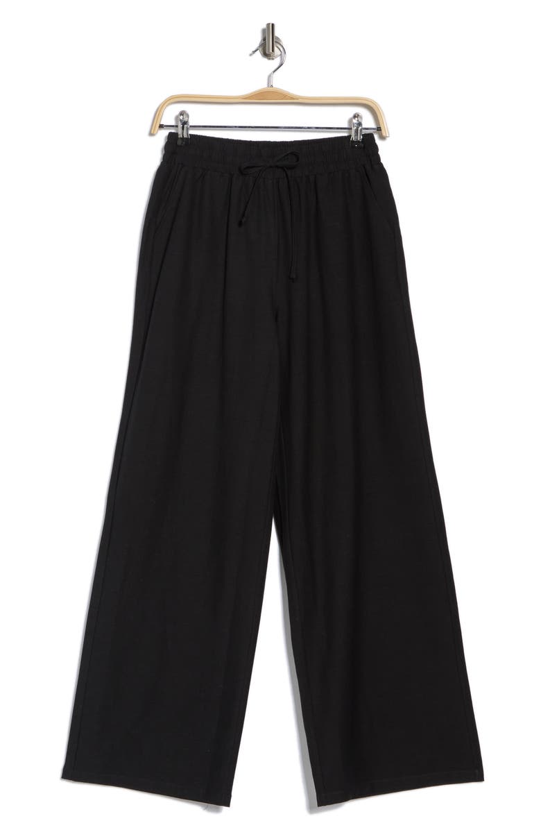 PATRIZIA LUCA Drawstring Waist Pants, Alternate, color, Black