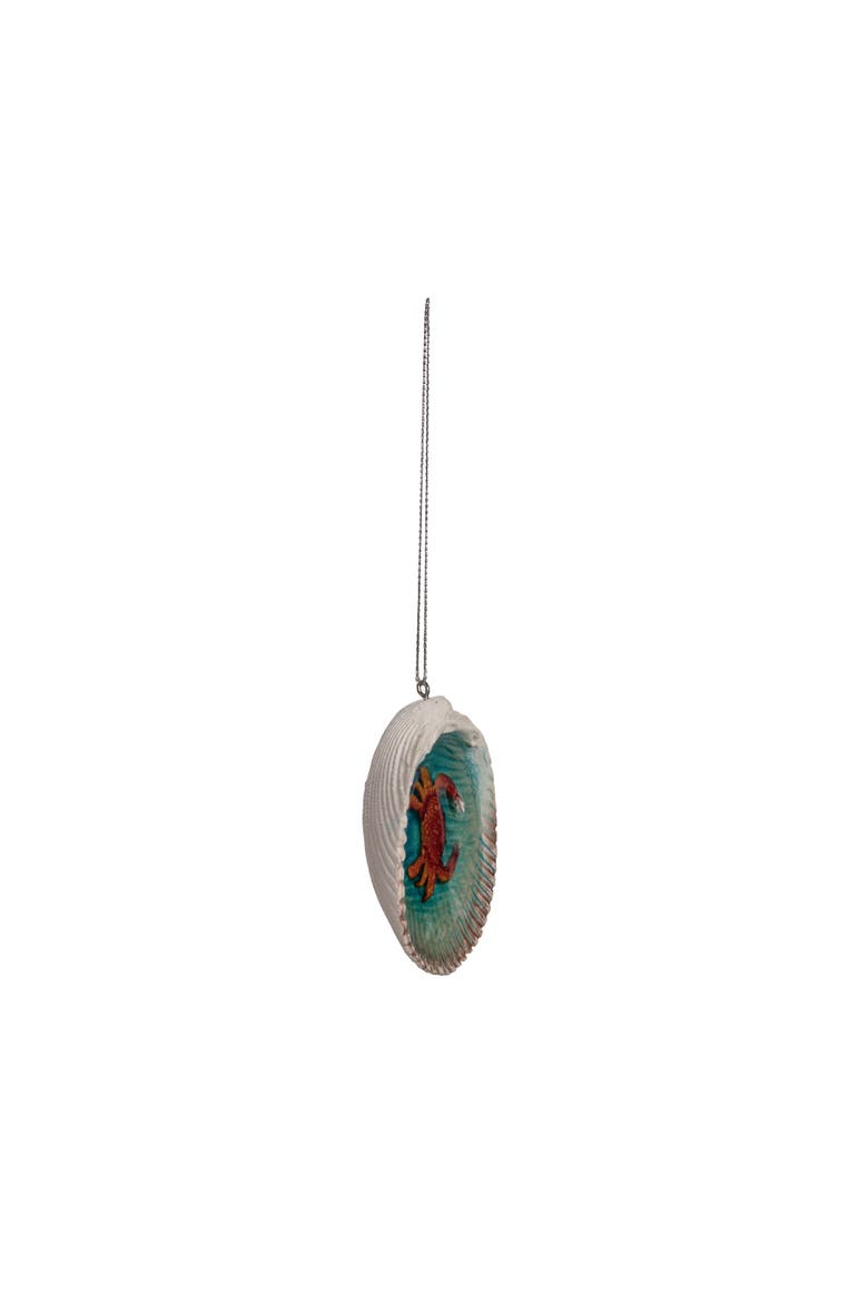 Red Crab In Seashell Tree Ornament, Alternate, color, Red