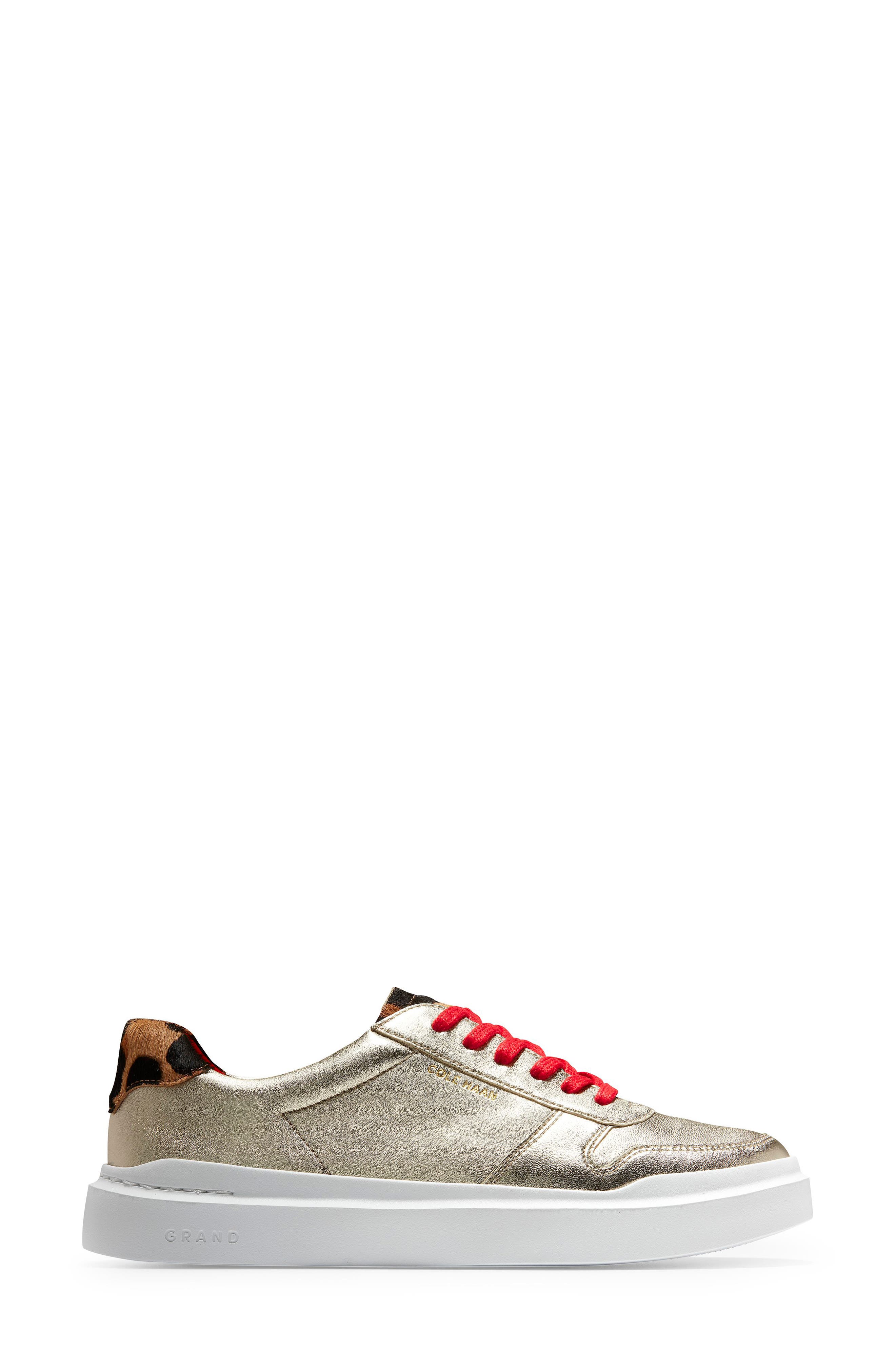 GrandPro Rally Sneaker, Alternate, color, LIGHT GOLD/ WHITE LEATHER
