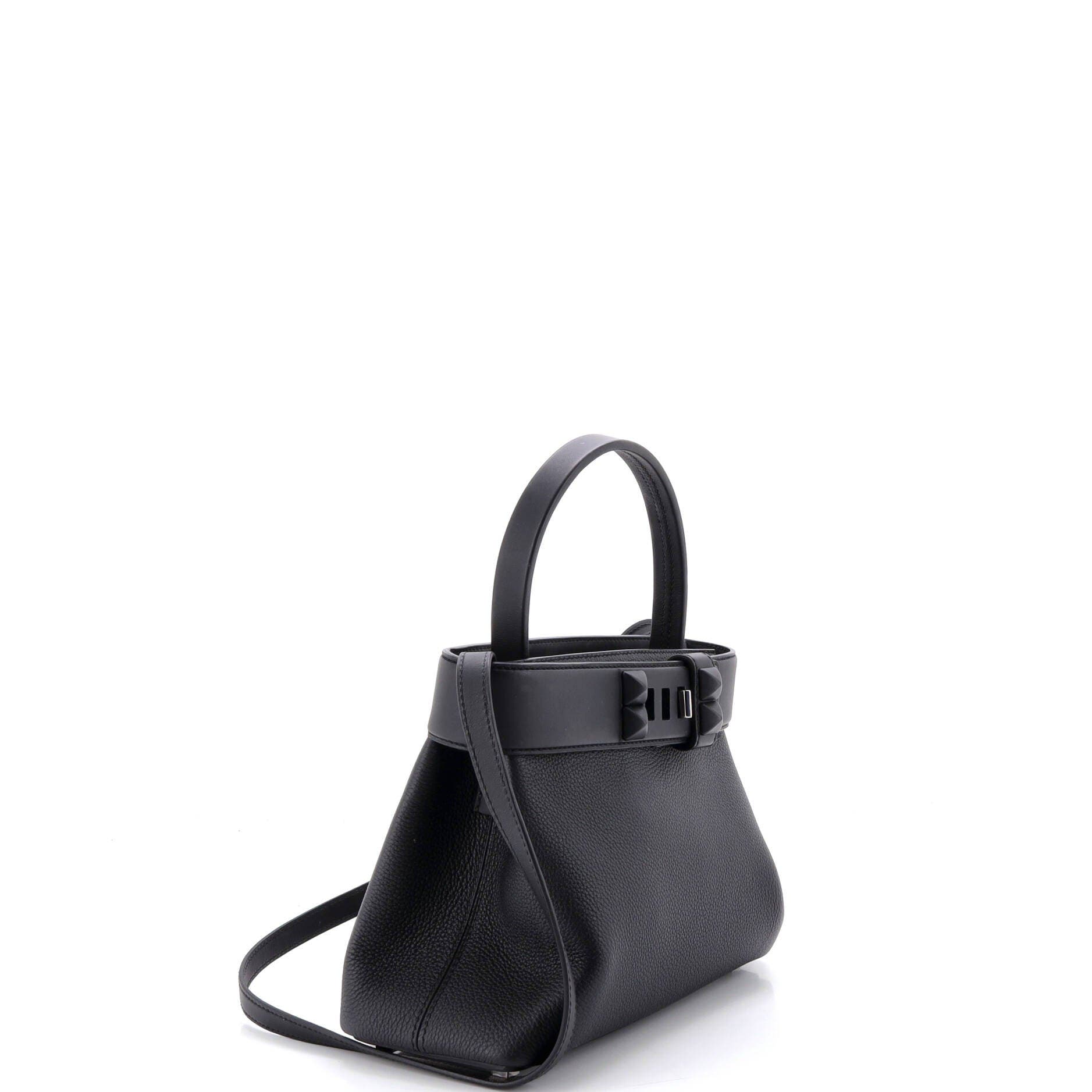 Pre-Owned Hermes Medor Handbag Togo, Alternate, color, Noir