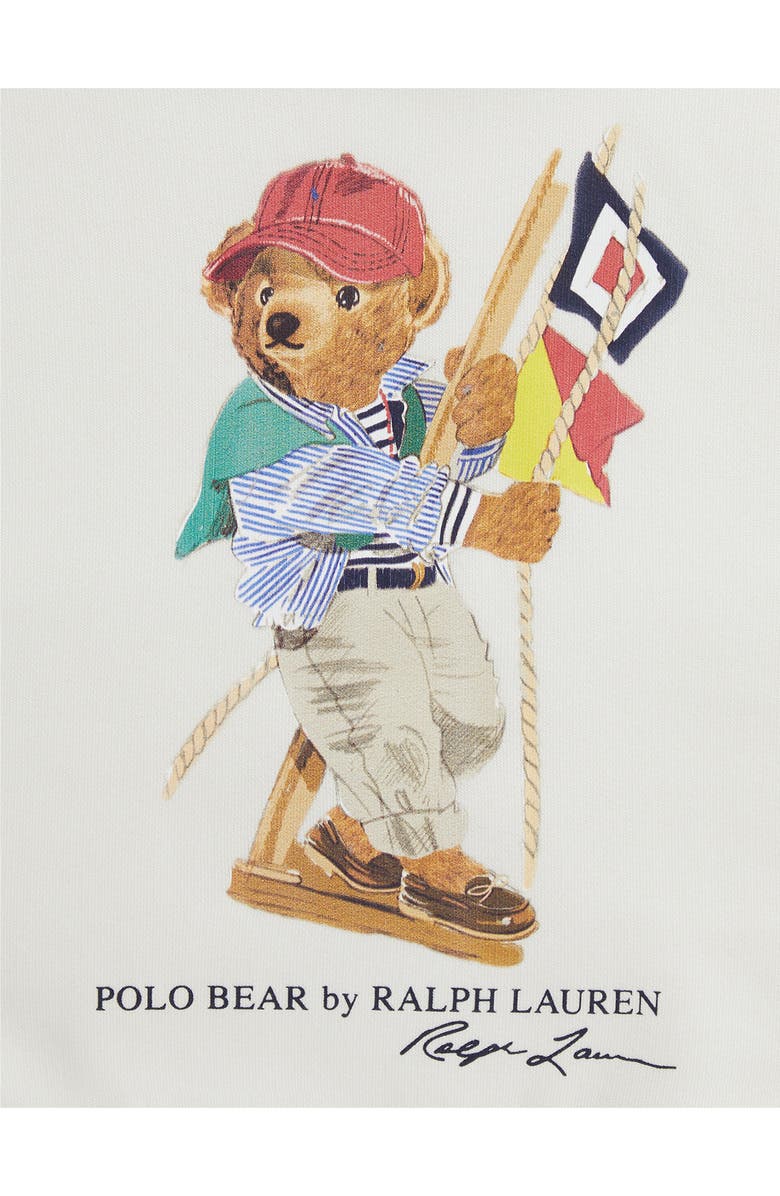 Polo Ralph Lauren Kids' Polo Bear Fleece Hoodie, Alternate, color, Deck Wash White