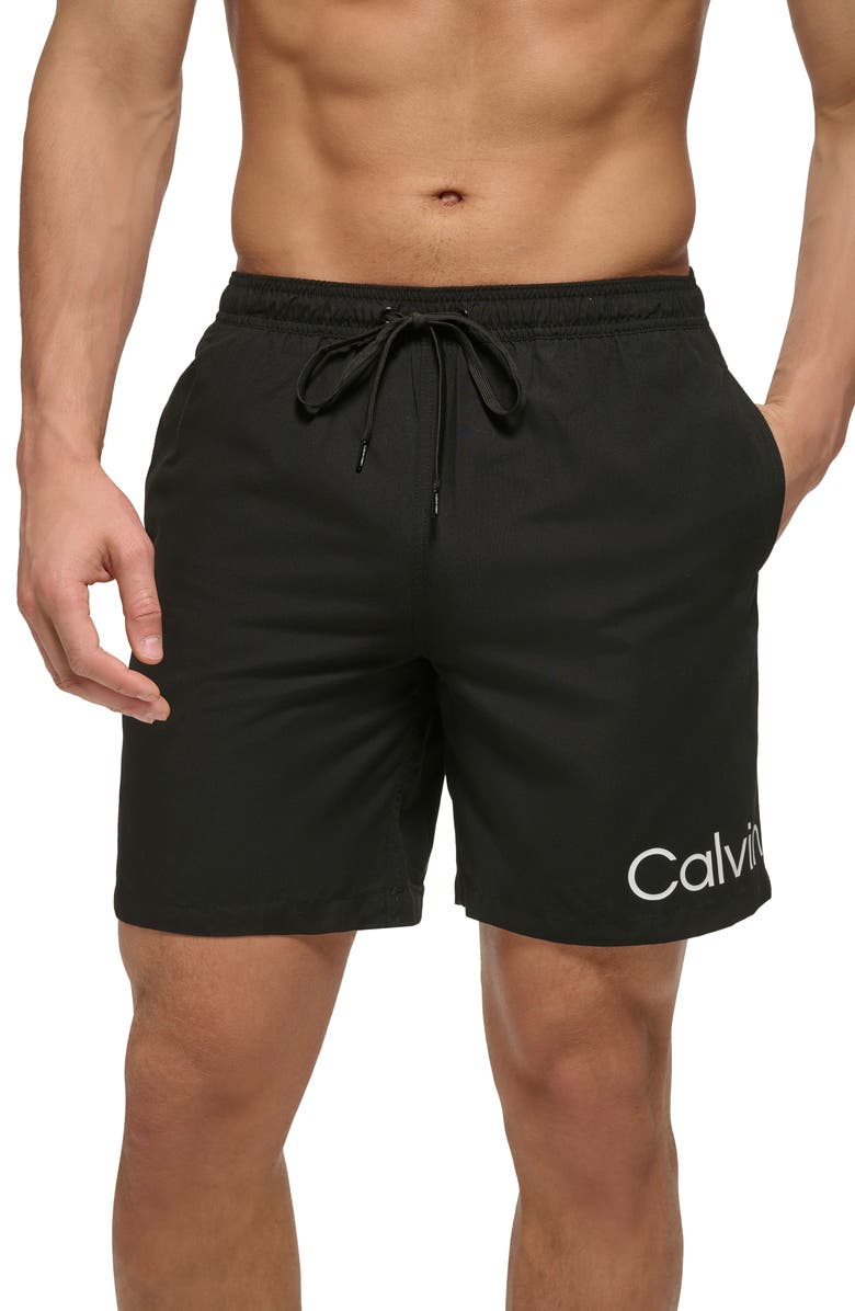 Calvin Klein Core Volley Swim Trunks, Main, color, 