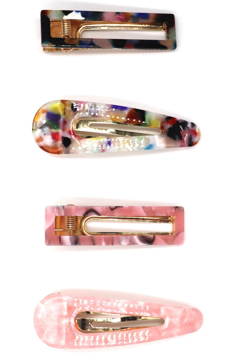 Tasha 4-Pack Hair Clips, Alternate, color, 