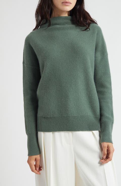 Boiled Cashmere Funnel Neck Pullover