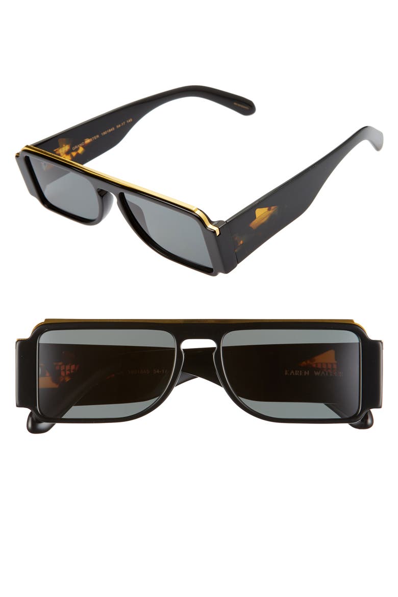 Grandmaster 54mm Sunglasses, Main, color, BLACK