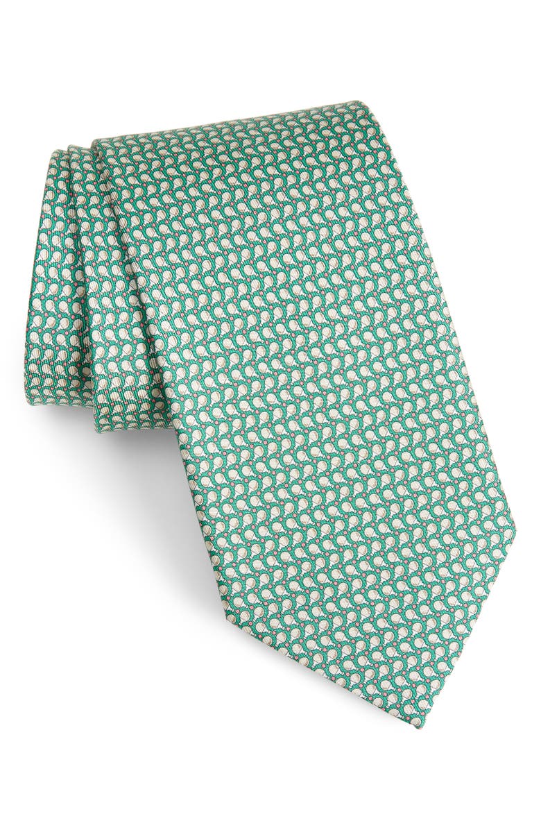 FERRAGAMO Salvatore Ferragamo Ming Ping-Pong Print Silk Tie, Main, color,
