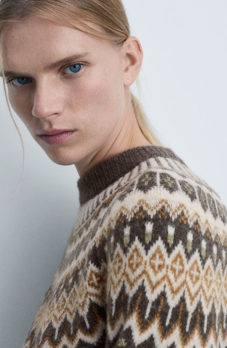 MANGO Fair Isle Sweater, Alternate, color, 