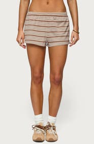 EDIKTED Glennon Stripe Low Rise Shorts