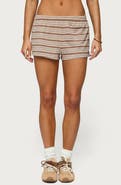EDIKTED Glennon Stripe Low Rise Shorts