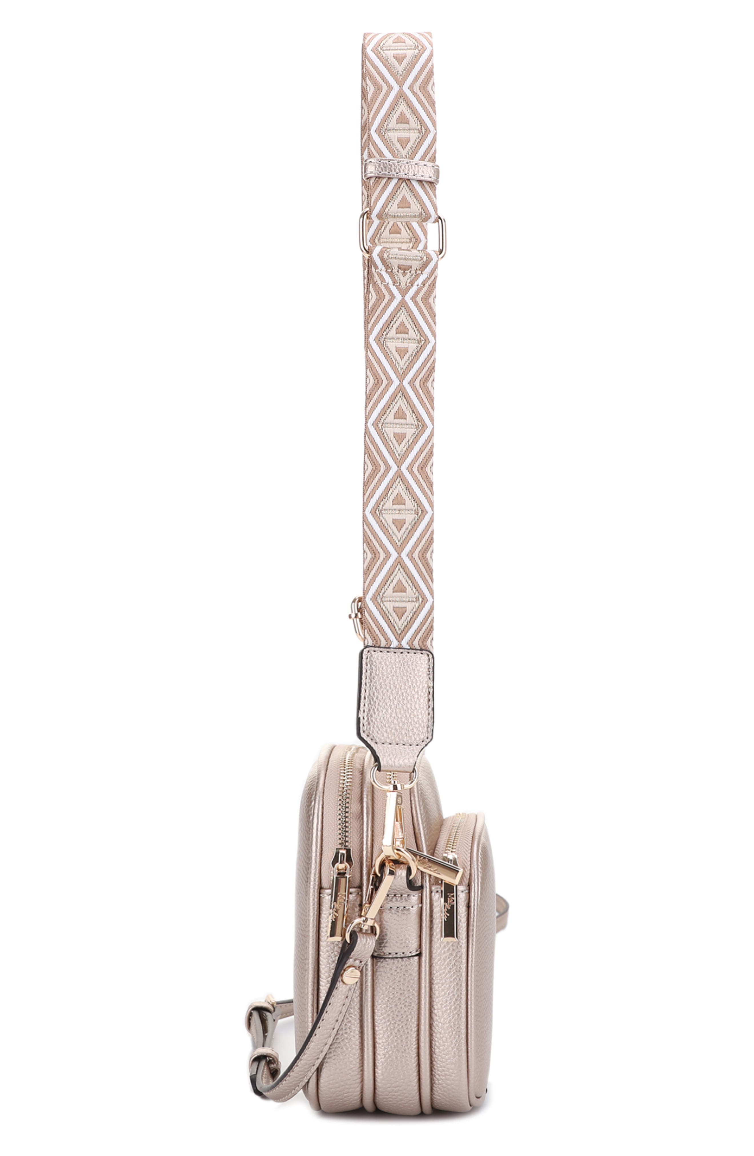 Josephine Vegan Leather Crossbody Bag, Alternate, color, GOLD