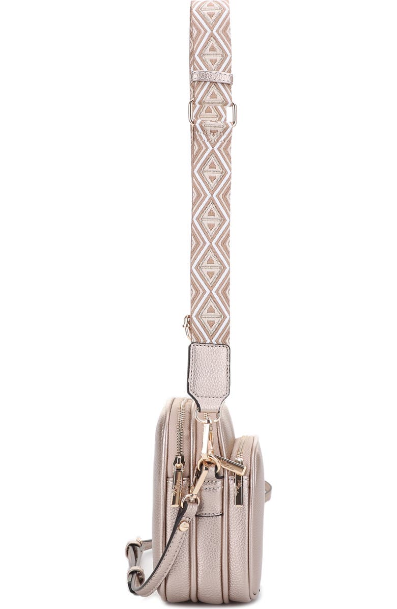 Mali + Lili Josephine Vegan Leather Crossbody Bag, Alternate, color, Gold