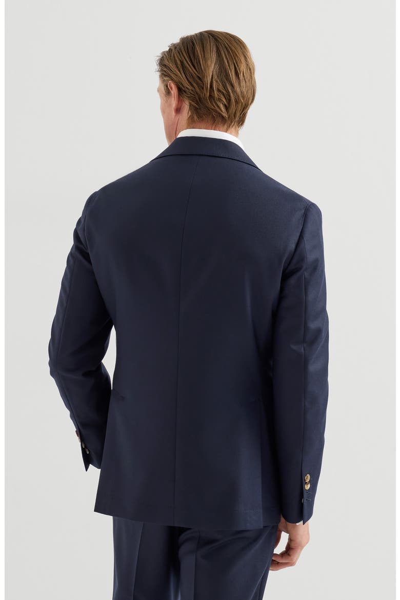 Virgin wool flannel deconstructed Cavallo blazer, Alternate, color, Blue