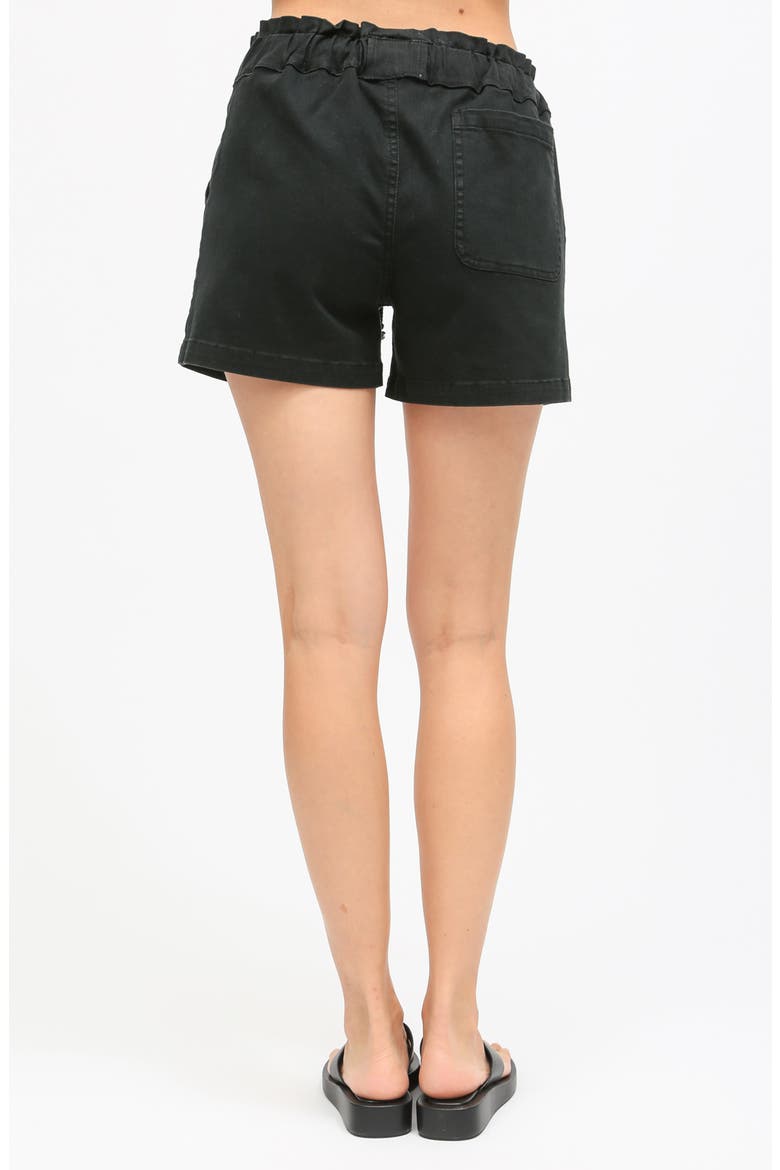 Easy Tie Waist Paperbag Shorts, Alternate, color, ONYX