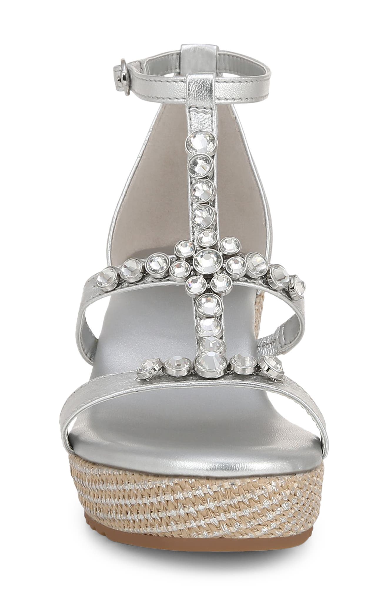 Naturalizer Serena Ankle Strap Espadrille Platform Wedge Sandal, Alternate, color, 